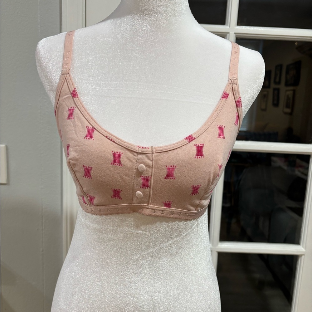 Fenty Beauty Pink Patterned Bra